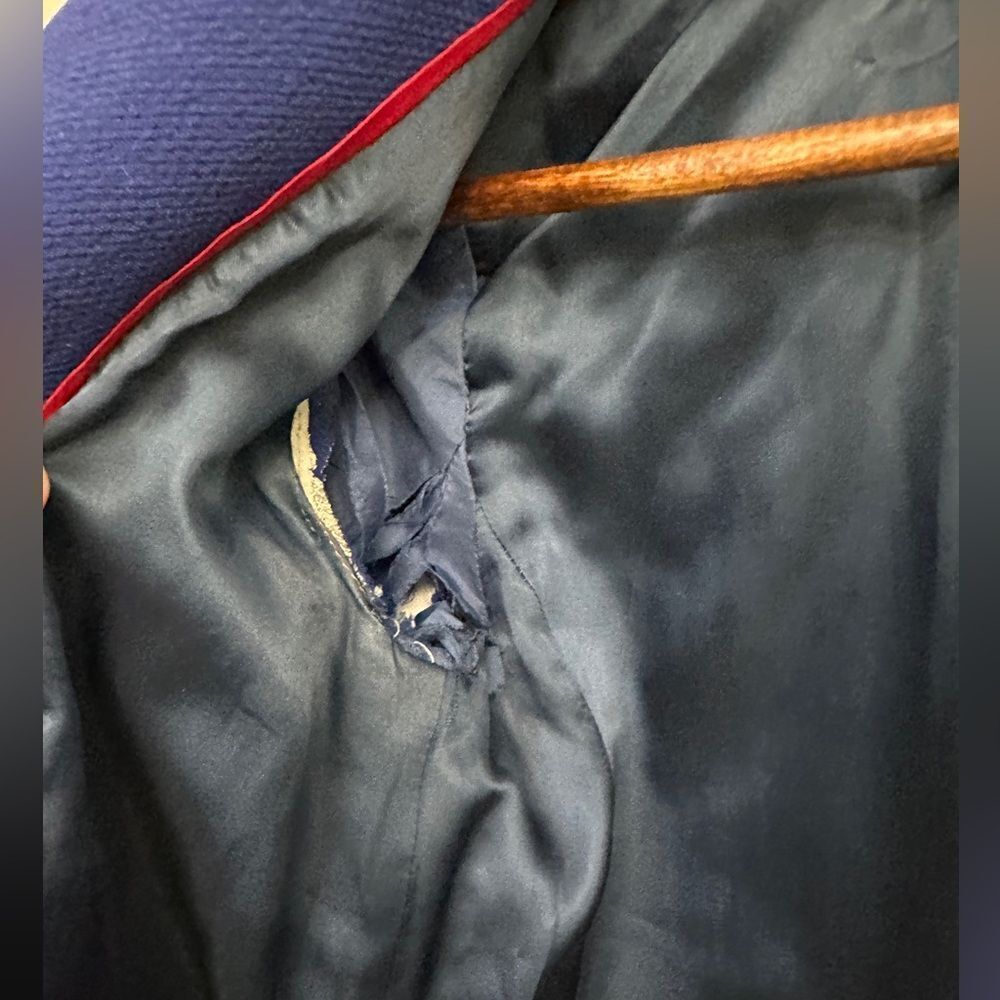 J.Crew Double Cloth Metro Wool Coat THINSULATE Royal Blue Lady Day Size 0P - Picture 11 of 14